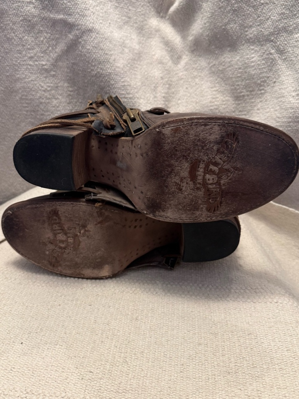 Freebird Crue Brown Leather Ankle Boots with Buckle Straps size 10 - Picture 7 of 10